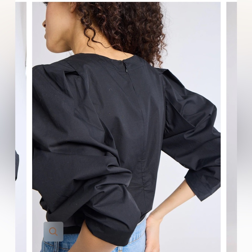 Mille Resort & Travel Lila Black Long Sleeve Cotton Top Size M - Picture 5 of 15